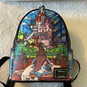 Disney x Loungefly Beauty and the Beast Stained Glass Mini Backpack - Multicolor